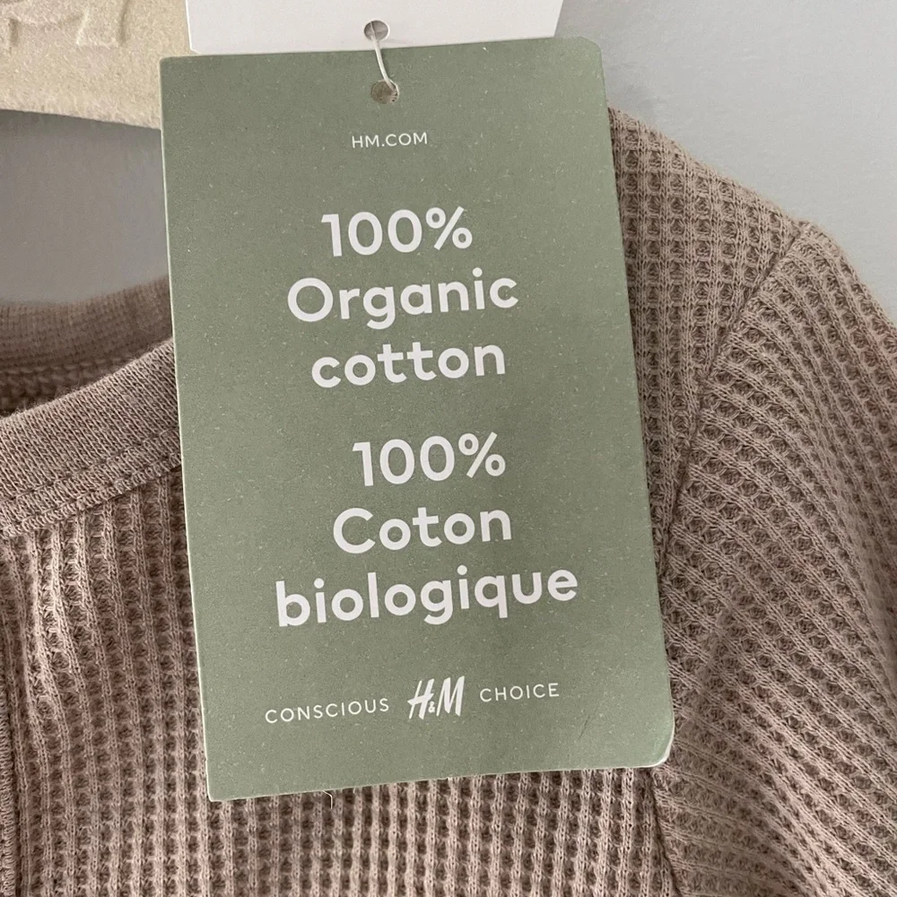 NWT H&M Organic Cotton Waffle Romper - Picture 5 of 5